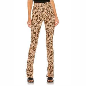 Animal Print WeWoreWhat Stiletto Slit Pant, S 27